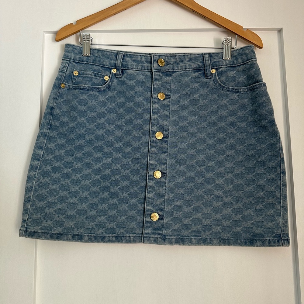Michael Kors Blue Denim Mini Skirt